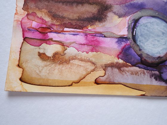 Late summer bloom - abstract watercolor