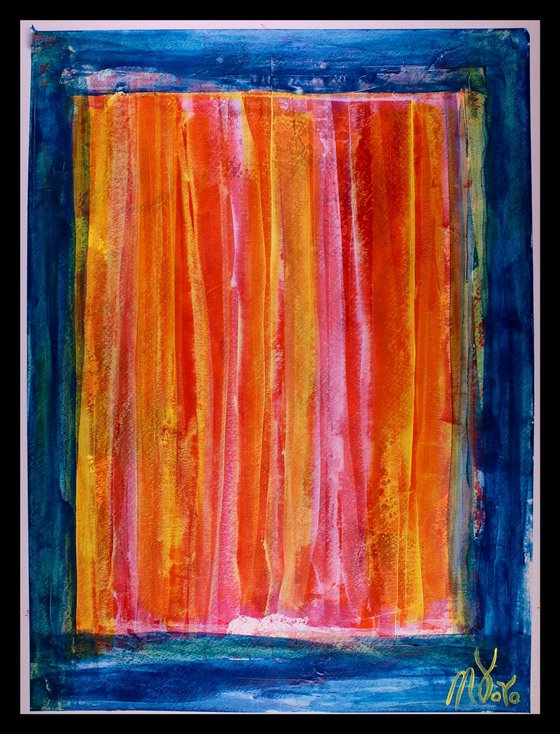 Art on paper - An open Window - 46 x 61 cm