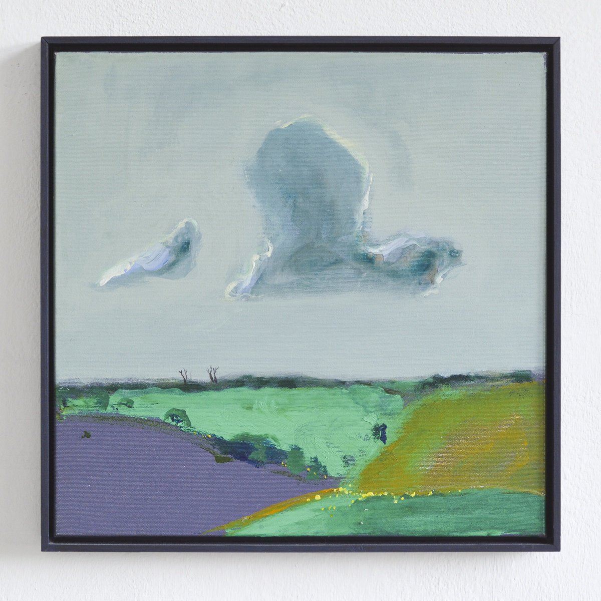 Impressionistic Landscape Acrylic Painting By Igor Nekraha, 17 X 17, April Cloud, Original Artwork