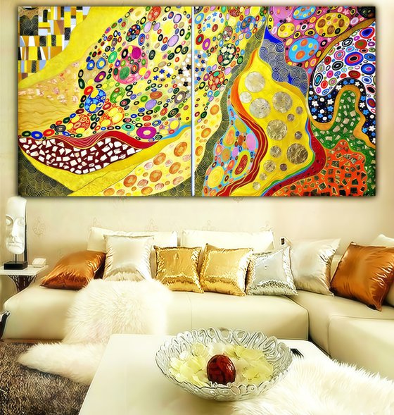 Inspiration by Klimt abstract