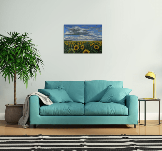 Sunflower Field - original landscape painting