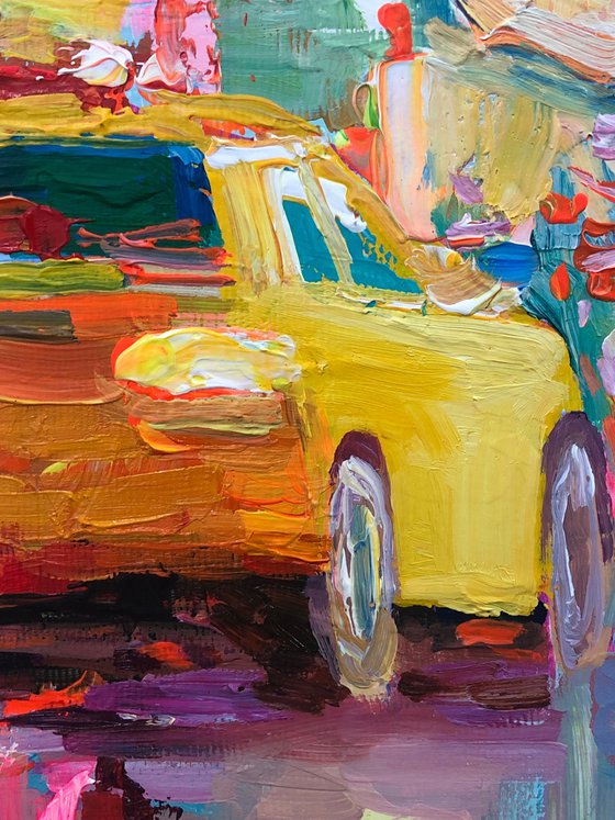 Wet streets of New York.