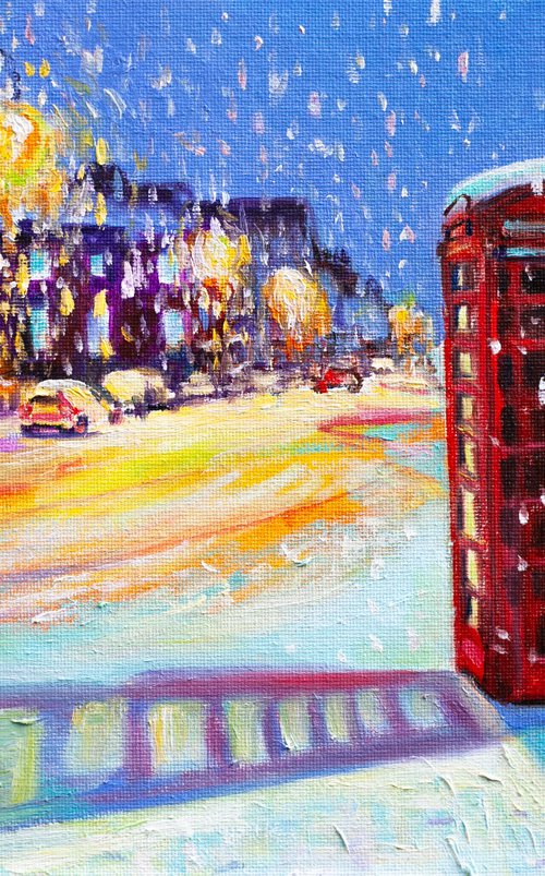 Snow in the Ferry by Liudmila Pisliakova