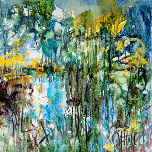 Cotton Grass Pond 4 by Elizabeth Anne Fox