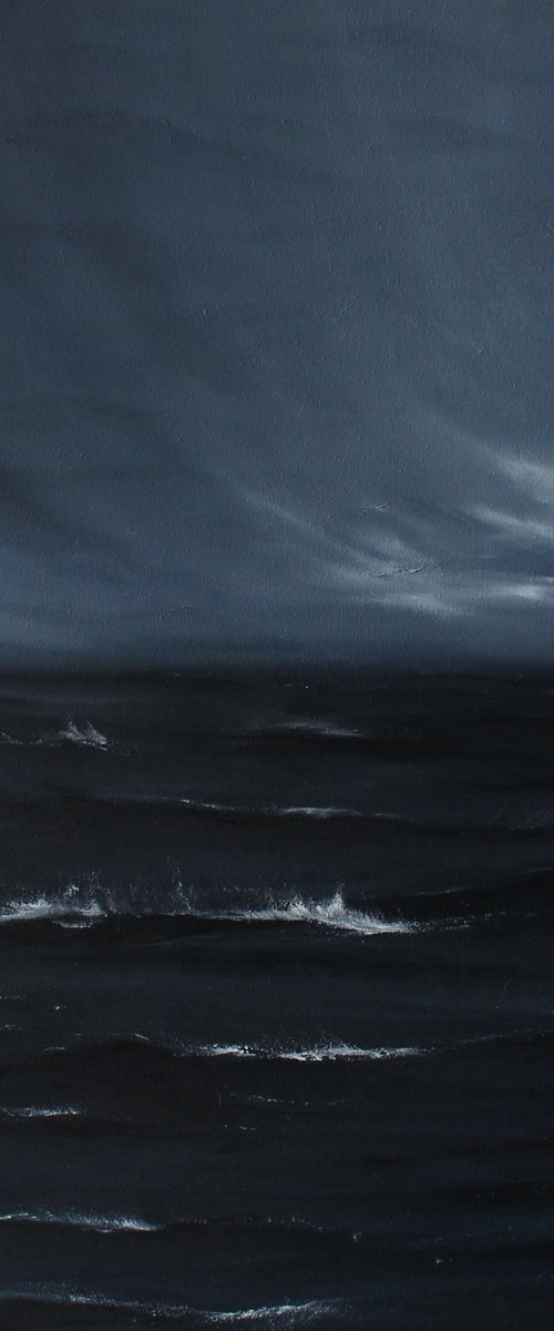The Storm, 80x80 cm by Anastasiia Novitskaya