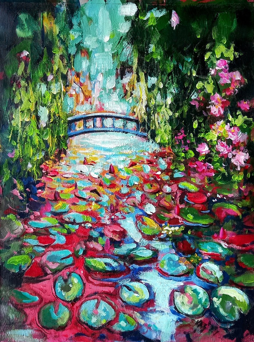Monets Garden By Kovacs Anna Brigitta, 13 X 17, Artwork For Sale On Artfinder