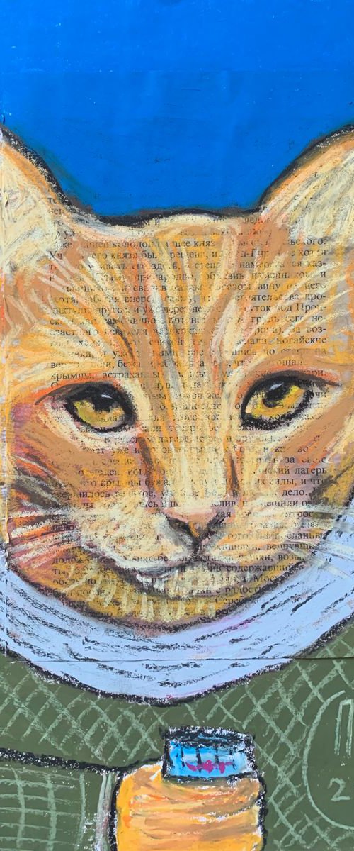 Drinking cat #12 by Pavel Kuragin