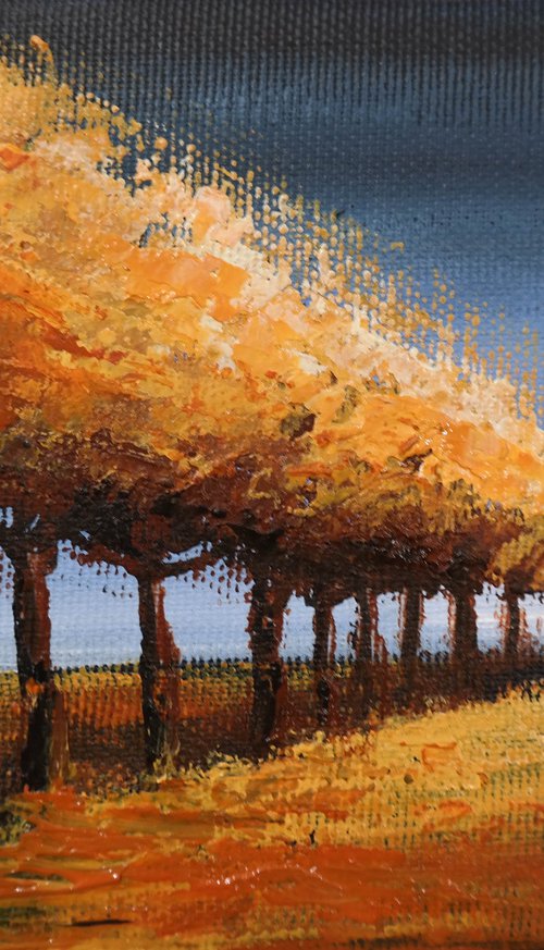 The tree Line- Small Painting by Danijela Dan