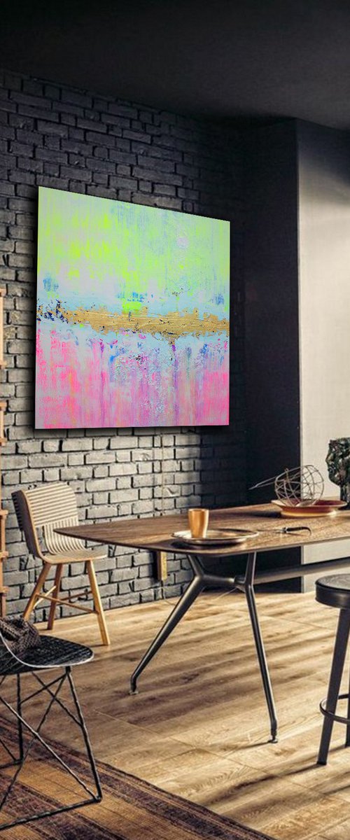 100x100cm /abstract painting / Ready to hang /  Episode 94 by Alex Senchenko