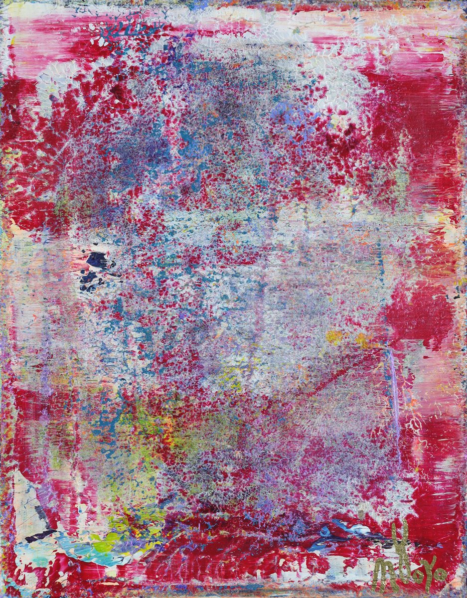 Abstract Acrylic Painting By Nestor Toro, 11 X 14", Reimagined Panorama 3, Original Artwork