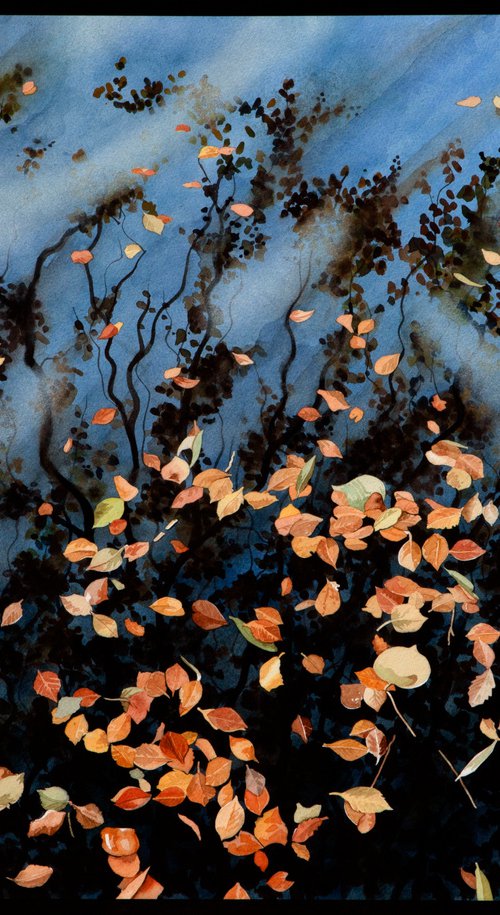 Leaves on a Pond by John Kerr