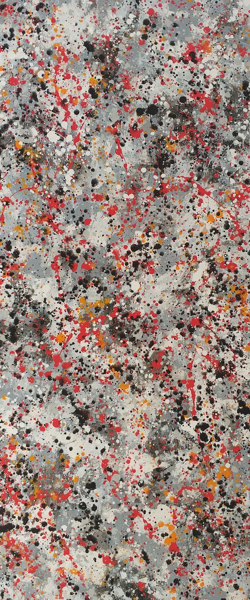 Contemporary J. Pollock style acrylic by M.Y. by Max Yaskin