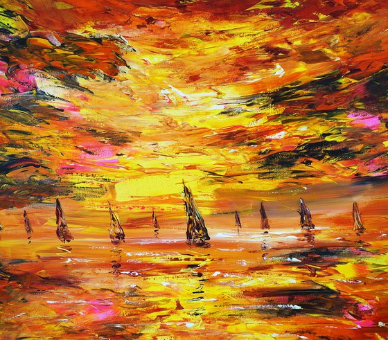 Evening Sailing Boats XL 1