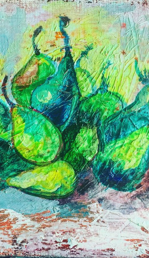 Green pears -still life by Olga Pascari