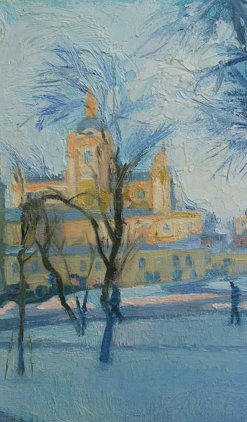 "St. George's Square in Winter" by Olena Kamenetska-Ostapchuk