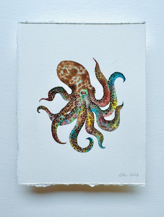 Original Watercolour Octopus