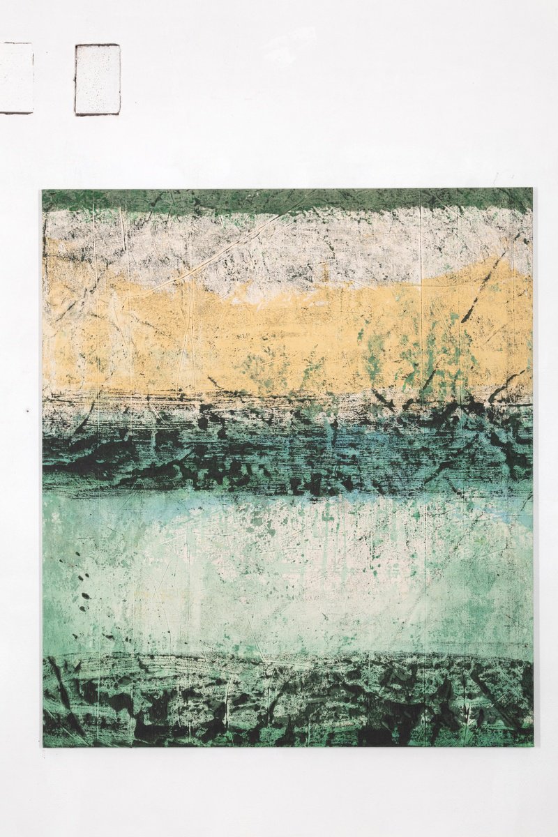 Abstract Acrylic Painting By Rokas Berziunas, 55 X 63", No. 24-105, Original Artwork