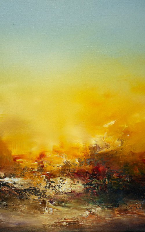 Elysium 26 | Abstract Landscape Oil Painting by Kris Ancog
