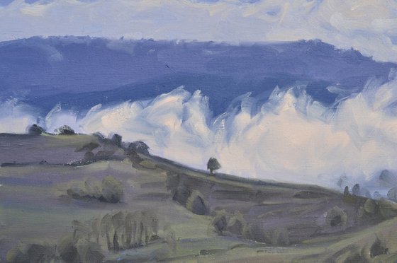 Roches de Mariol in the mist, morning light