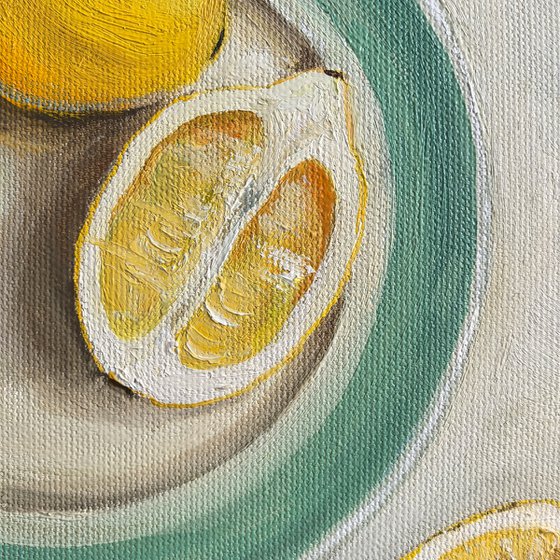 Lemons on plate