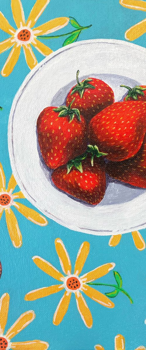 Still Life - Strawberries by Ruth Archer