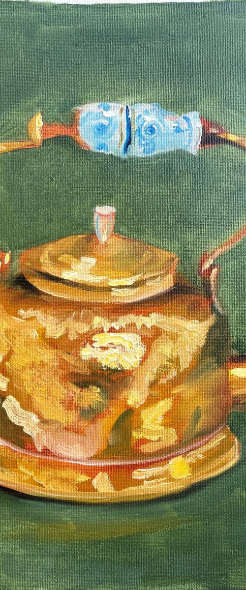 Still life with the old teapot by Dmitry Fedorov