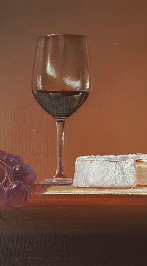 Glass of wine by Diana Janson