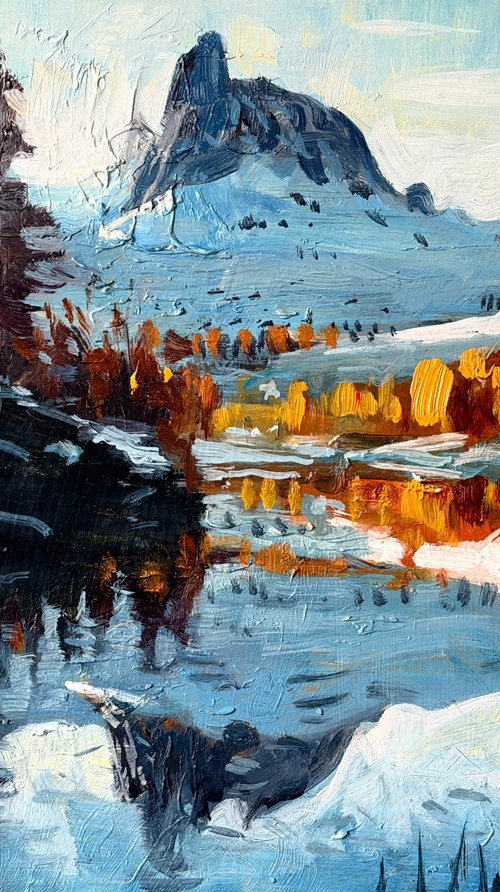 When Autumn Meets the First Snow by Paul Cheng
