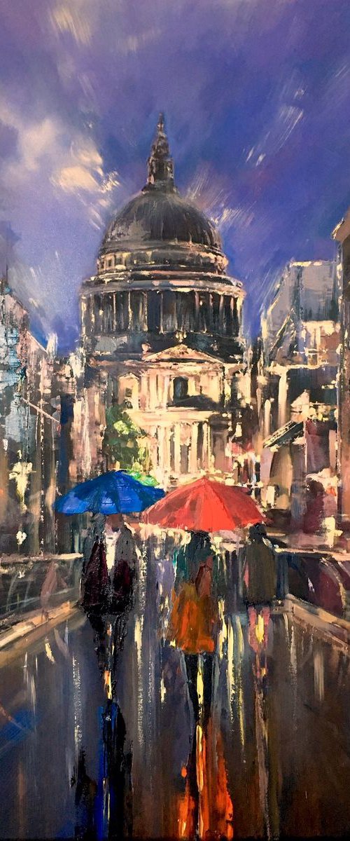 'EVENING STROLL AT ST PAUL'S CATHEDRAL' by Ewa Czarniecka