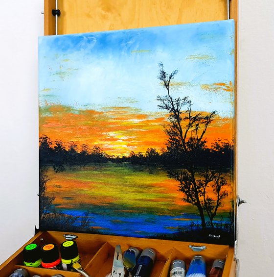 Sunset in the country