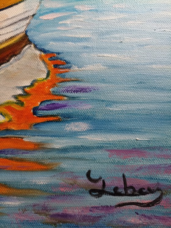 Orange boat