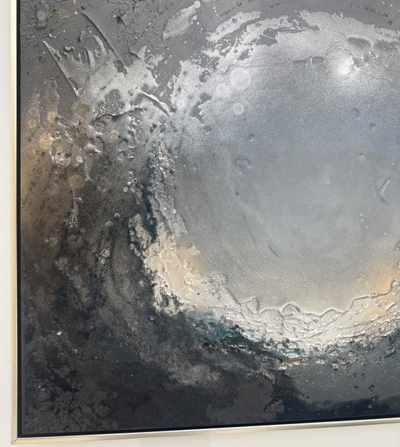 Blue And Gold Abstract Art | Sapphire Ocean