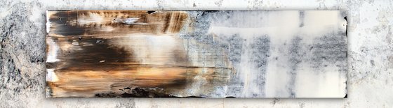 "Mudslide" - FREE USA SHIPPING + Special Price - Original PMS Abstract Acrylic Painting On Reclaimed Wood - 41.5" x 11.5"