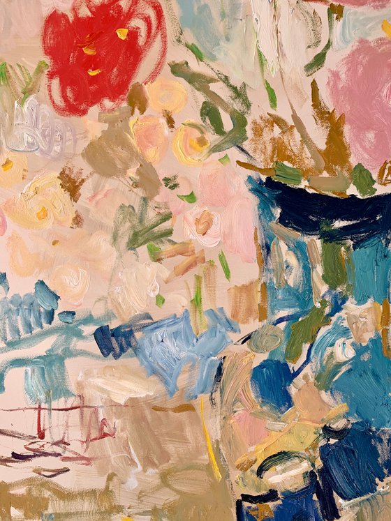 Still life with spring flowers.