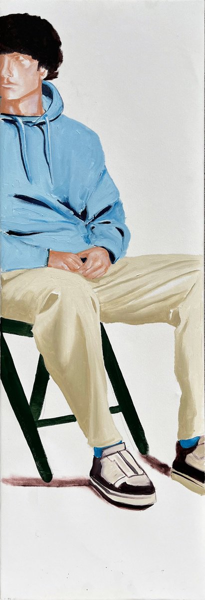 Urban And Pop Oil Painting , Sit By Kujbus Janos, 12 X 35, Artwork For Sale On Artfinder
