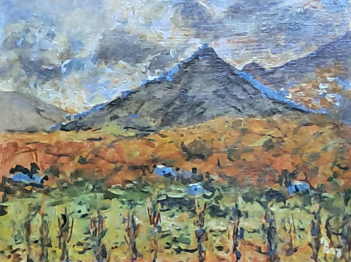  Mountain Village By Dimitris Voyiazoglou, 17 X 13, Artwork For Sale On Artfinder