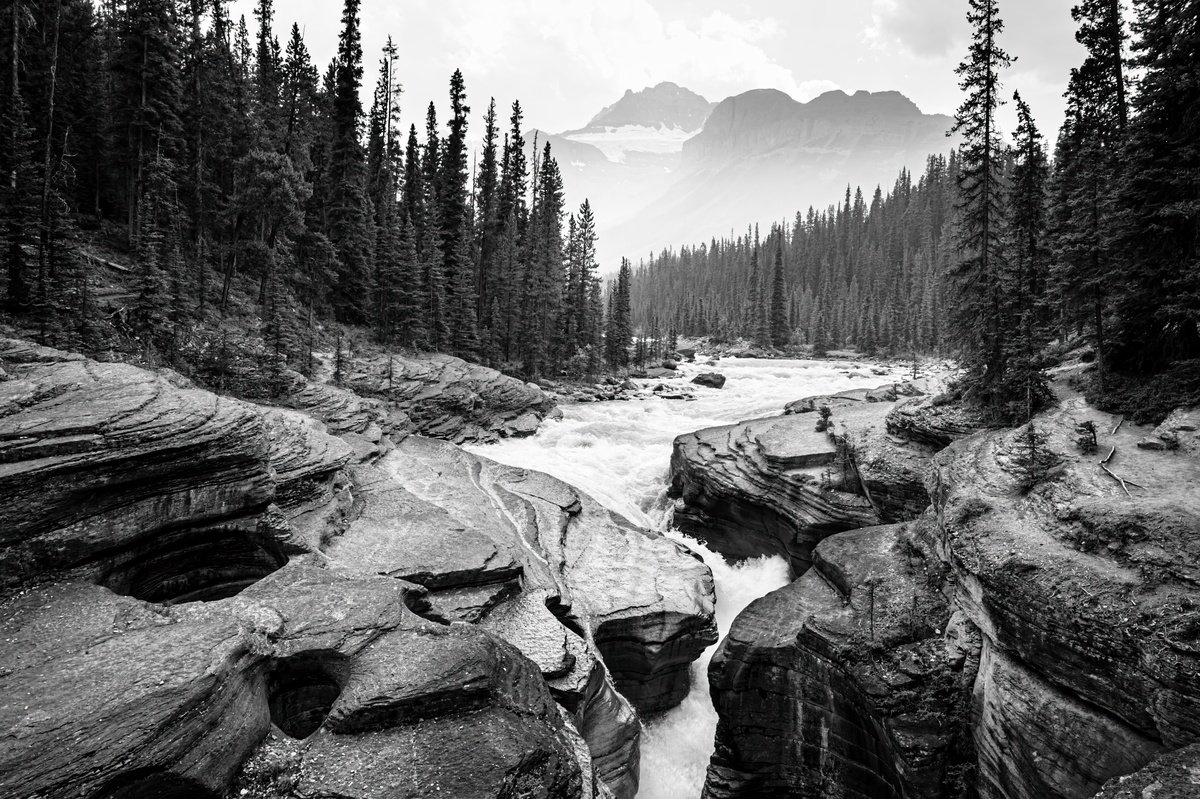 Photorealistic Landscape Photograph By Robert Kohlhuber, 30 X 20", Mistaya River, Original Artwork