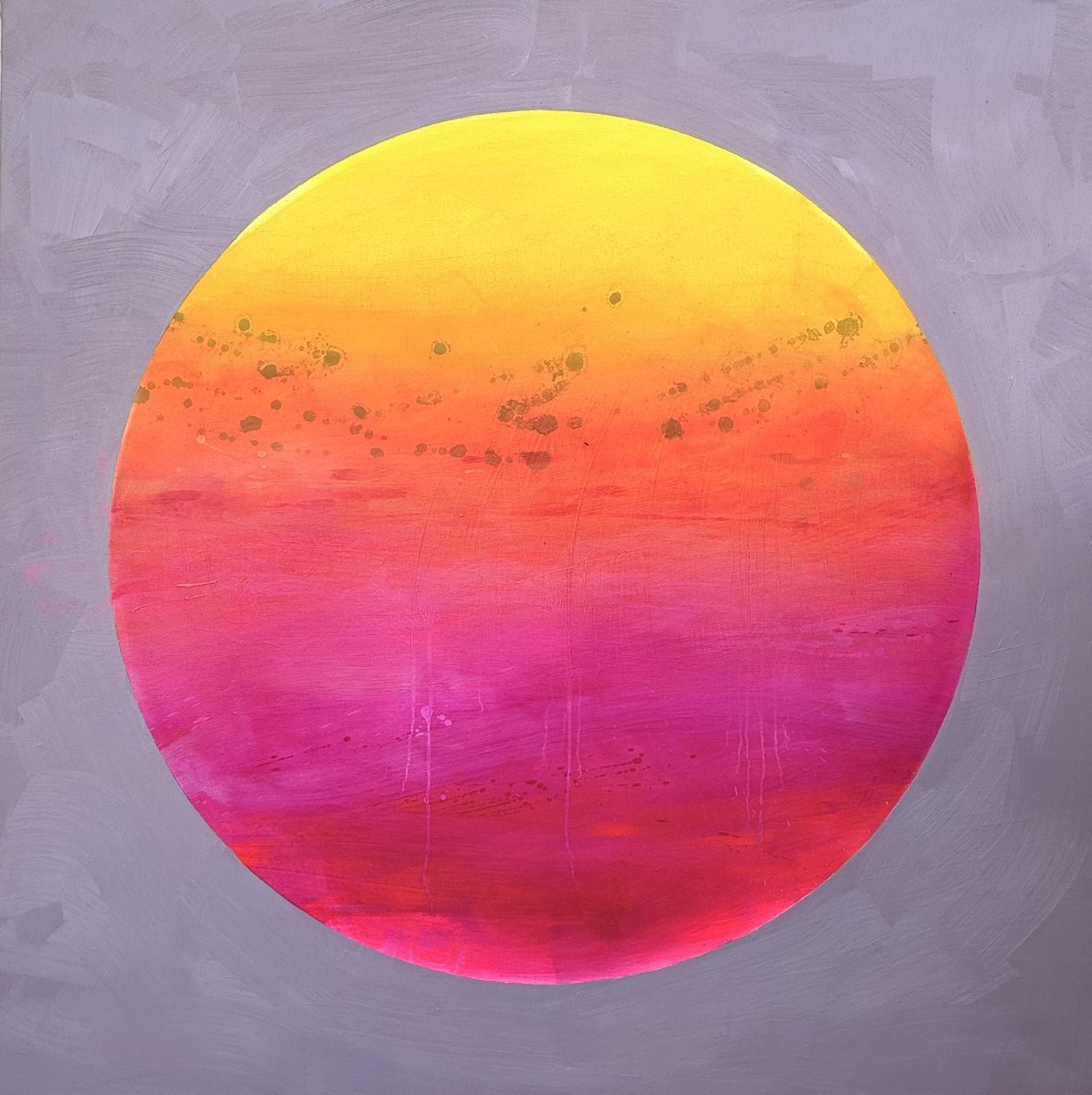 Jelly Sunset By Jessica Bleasby, 39 X 39, Artwork For Sale On Artfinder