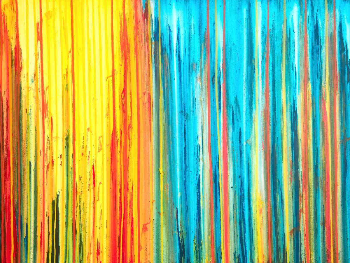 Abstract Acrylic Painting By Carla Sa Fernandes, 47 X 35, The Emotional Creation #347, Original Artwork