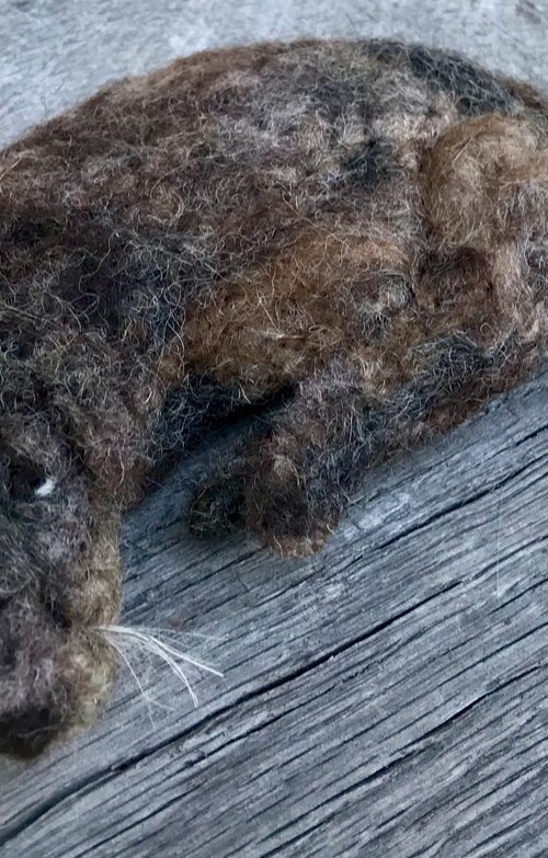 The Old dog, felted wool dog by Eleanor Gabriel