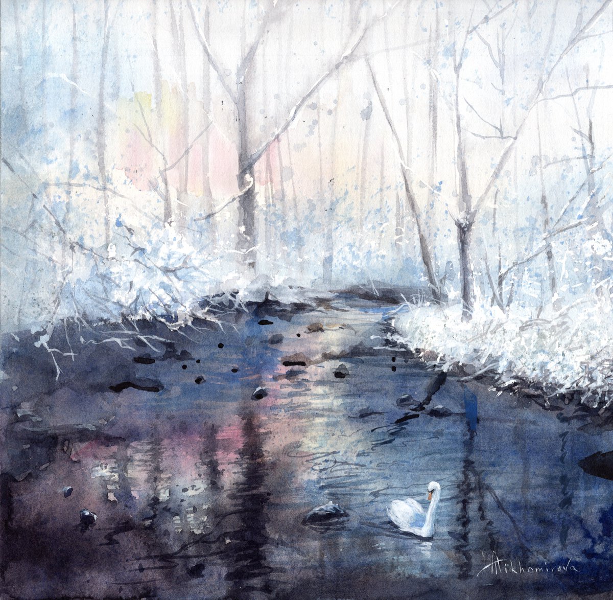 Winter Swan by Anna Tikhomirova