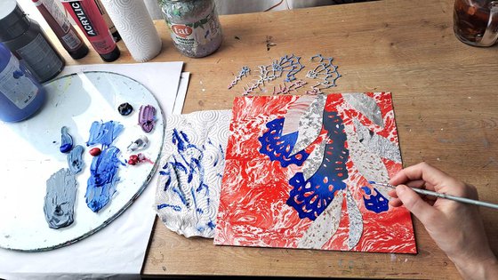 Sunset Oasis, set of 2