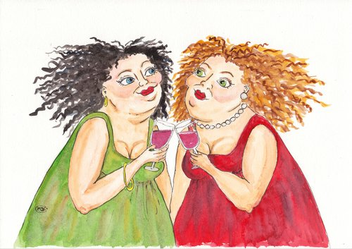 Women and Wine by MARJANSART