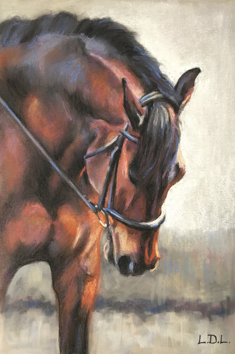 Stretch Down - Bay Horse by Lorna Lancaster ASEA