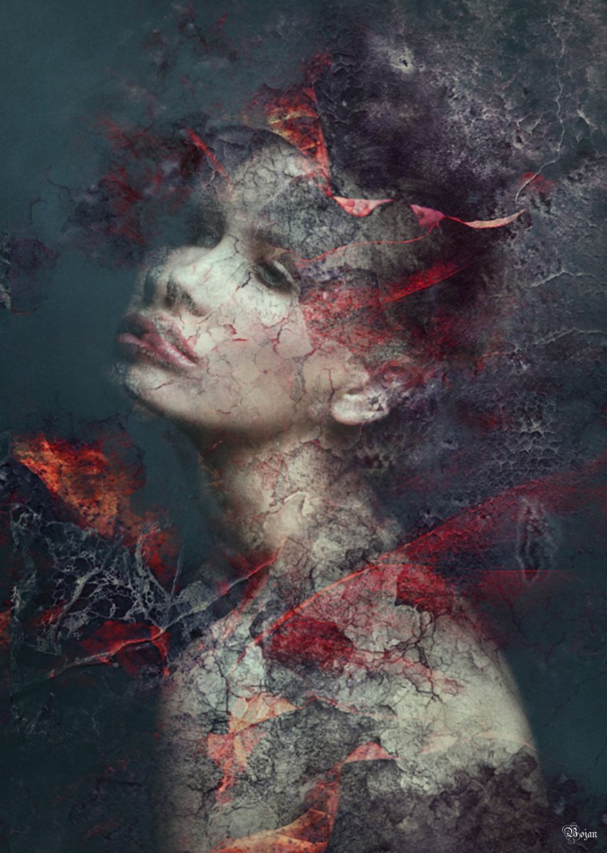 Illustrative Portrait Photograph By Bojan Jevtic, 31 X 43, Dilemma, Original Artwork