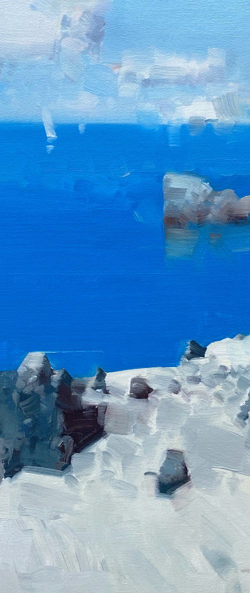 Seashore, Original oil painting, Handmade artwork, One of a kind by Vahe Yeremyan