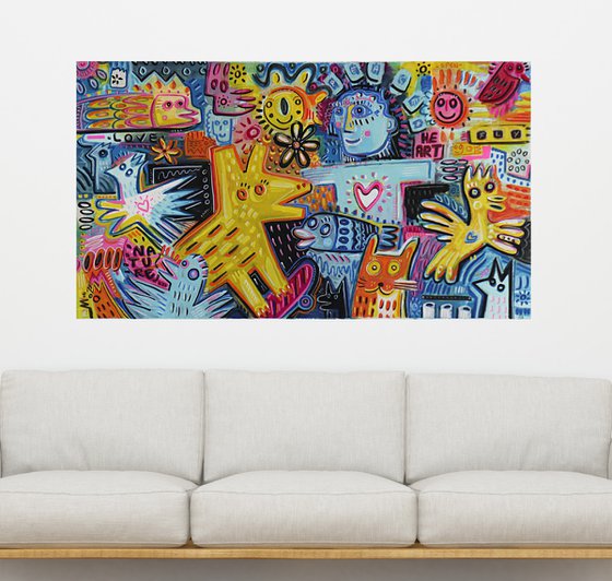 OPEN YOUR HEART 85x150cm