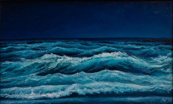Diptych "NIGHT SEA"