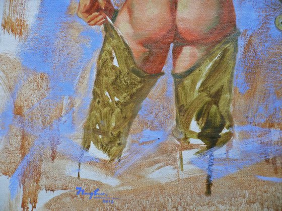 oil paintingt male nude fishiermen#16-2-16