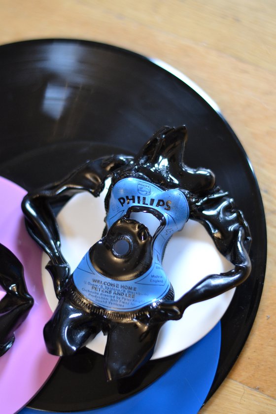 Vinyl Music Record Sculpture - "Hustle on Home"